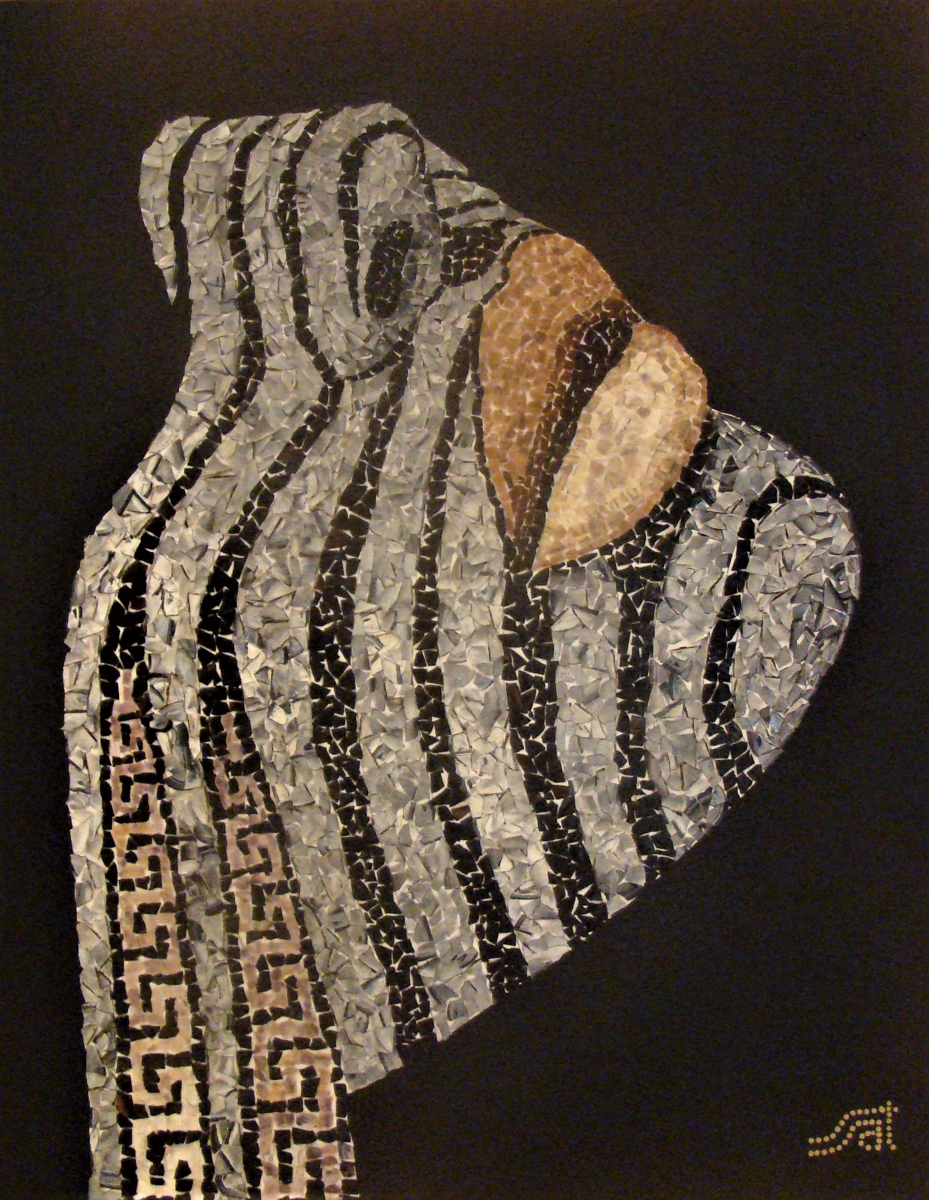Rikthim në Kohë, 2015, Sea shells, mosaic by Saimir Strati
